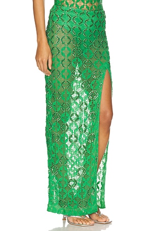 LA FUORI Mossy Meadow Skirt in Green
