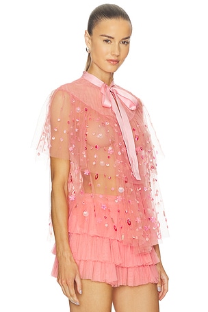 LA FUORI Soft Rose Top in Rose. Size XS. Also