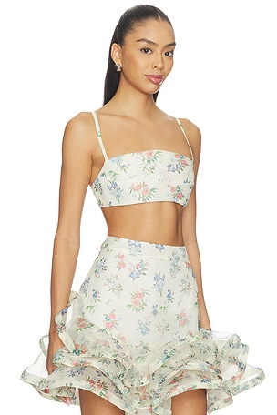 LA FUORI Petal Cascade Bralette in Yellow