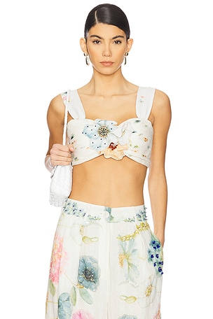 Blossom Belle Pleated Crop Top LA FUORI