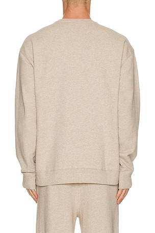 Legends Fairfax Varsity Crew Sweatshirt in Brown