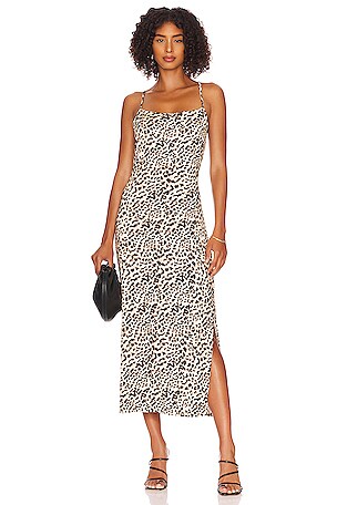 LITA by Ciara Lace Back Midi Dress in Neutral Animal | REVOLVE LITA by Ciara Lace Back Midi Dress in Neutral Animal | REVOLVE