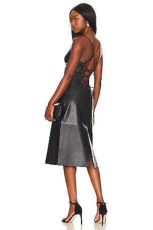 Lace Back Leather Dress LITA by Ciara