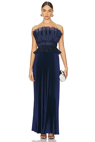 L'IDEE Masquerade Gown in Navy