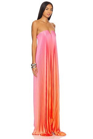 L'IDEE X Revolve Black Tie Gown in Orange