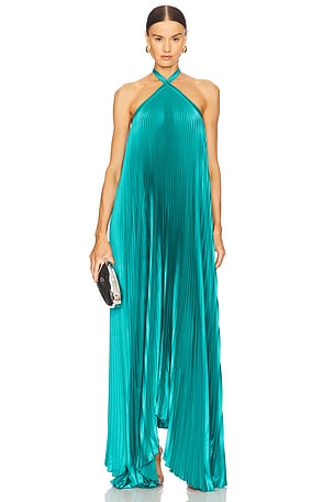 L'IDEE Deesse Gown in Teal. Size 8/S. Also