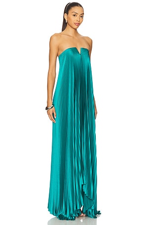 L'IDEE Black Tie Gown in Teal