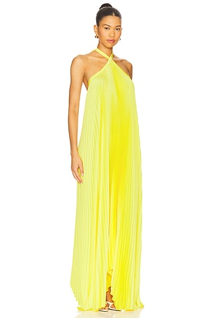 L'IDEE Deesse Gown in Yellow
