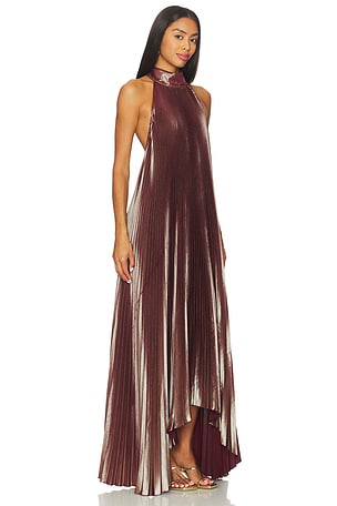 L'IDEE Olympia Gown in Burgundy. Size 8/S. Also