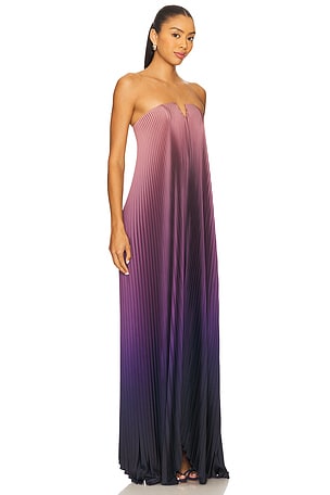 L'IDEE Black Tie Gown in Purple