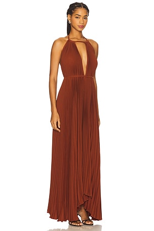 L'IDEE Boheme Gown in Burnt Orange