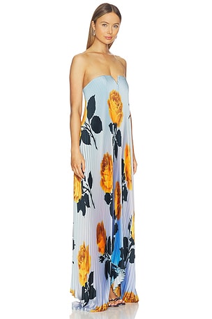 L'IDEE Black Tie Gown in Blue,Orange