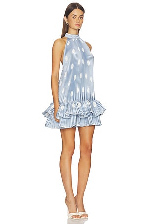 L'IDEE Soleil Mini Dress in Blue. Size 8/S. Also