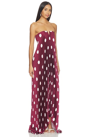 L'IDEE Black Tie Gown in Wine