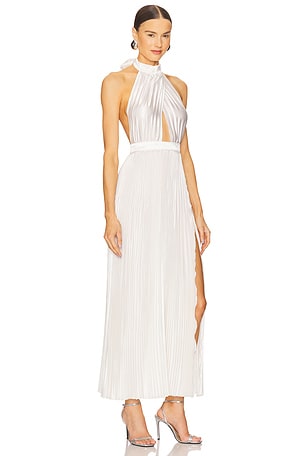 L'IDEE Renaissance Split Gown in White