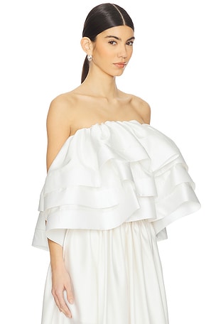 L'IDEE Sicilian Strapless Top in White