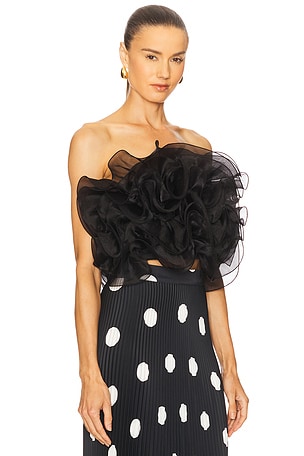 L'IDEE Coucou Organza Top in Black