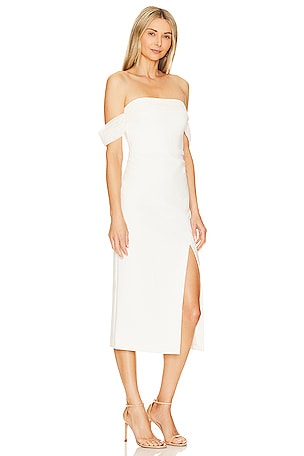 LIKELY Midi Paz Dress in White