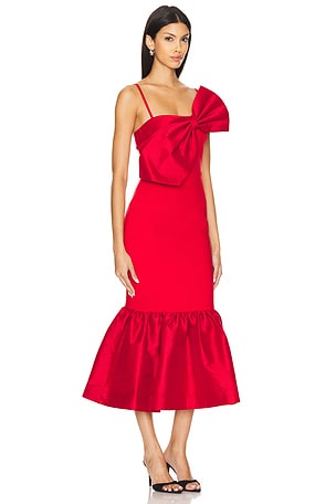 LIKELY Patti Midi Dress in Red