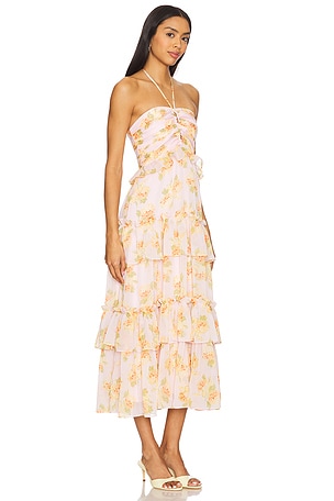 LIKELY Wilda Dress in Blush,Orange