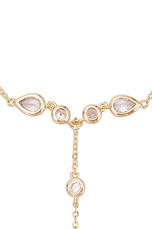 Lili Claspe Aurora Hand Chain in Metallic Gold