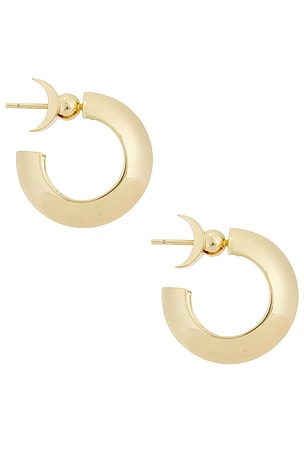Lili Claspe Holly Hoops in Metallic Gold
