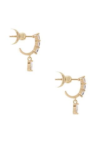 Lili Claspe Hilary Pear Dangles in Metallic Gold
