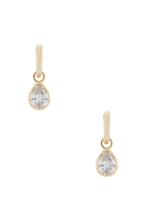 Lili Claspe Cleo Pear Drops in Metallic Gold