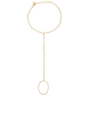 Lili Claspe Cici Hand Chain in Metallic Gold