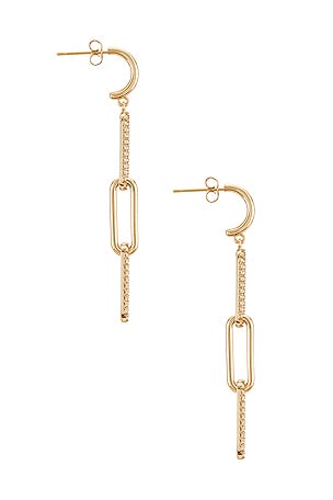 Lili Claspe Ever Link Duster Earrings in Metallic Gold