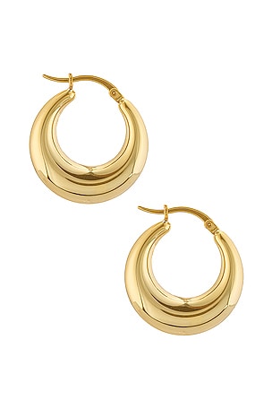 Lili Claspe Becca Hoops in Metallic Gold