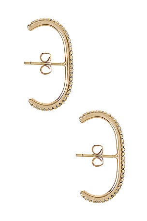 Lili Claspe Scarlet Bar Studs in Metallic Gold
