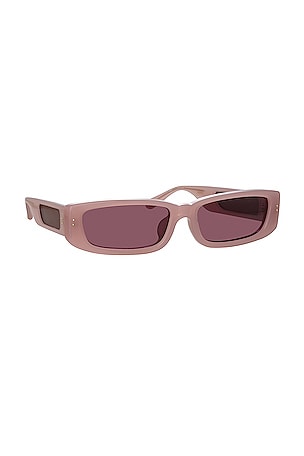 Linda Farrow Talita Sunglasses in Lavender