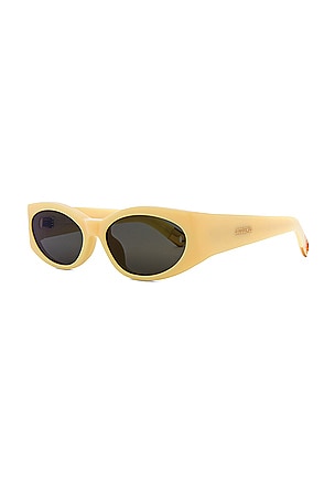 Linda Farrow X Jacquemus Ovalo Sunglasses in Yellow