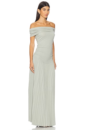 LIONESS Field Of Dreams Maxi Dress in Sage