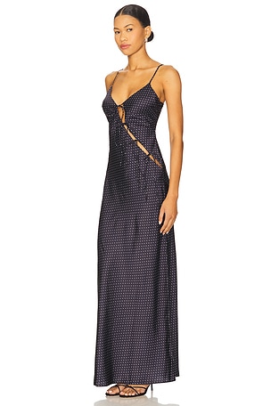 LIONESS About A Girl Maxi Dress in Black