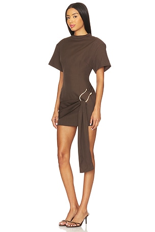 LIONESS Martini Mini Dress in Chocolate