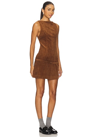 LIONESS Cocquette Mini Dress in Chocolate