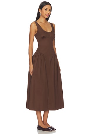 LIONESS Luna Rosa Maxi Dress in Chocolate. Size XXS. Also