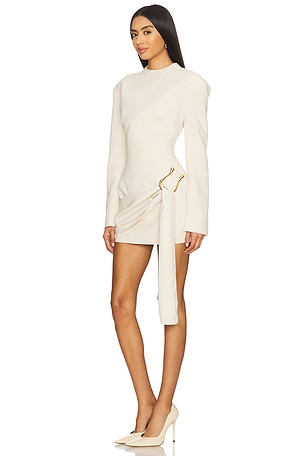 LIONESS Martini Long Sleeve Mini Dress in Cream. Size XXL. Also