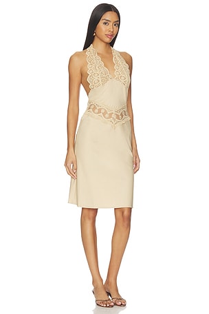 LIONESS Solana Midi Dress in Beige