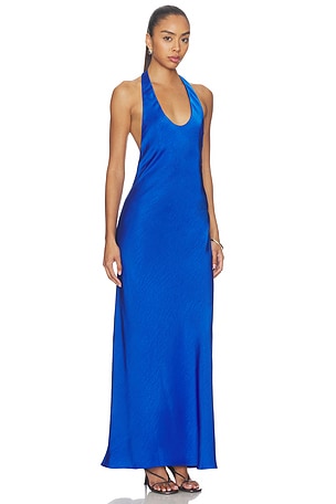 LIONESS Bare Maxi Dress in Blue. Size XXS. Also