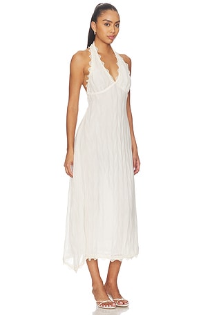LIONESS Stars Align Midi Dress in Cream
