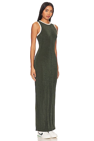 LIONESS 97 Maxi Dress in Dark Green