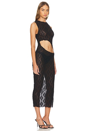 LIONESS Spellbinder Maxi Dress in Black