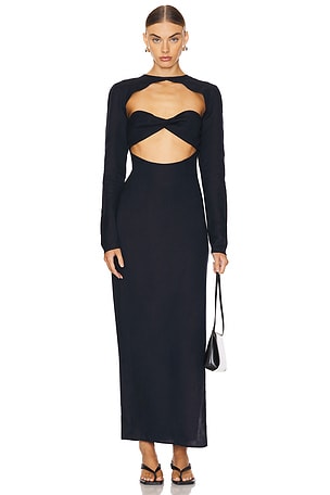 LIONESS Aswan Cut Out Maxi in Navy