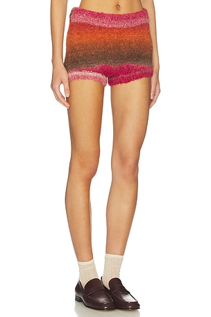 LIONESS Loyalty Knit Short in Orange,Pink