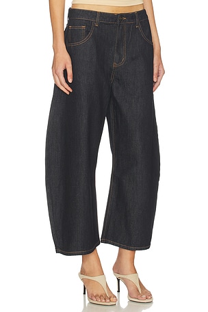 LIONESS Horseshoe Cropped Jeans in Blue
