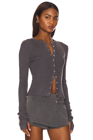 LIONESS Ivy League Top in Charcoal