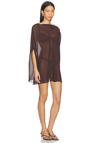 LIONESS Aura Poncho in Chocolate